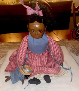 Sue Johnson Miss Baby Heirloom Black Doll Die 1992 Ltd Ed 82/300 16" T HTF - Picture 1 of 11