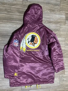 Washington Redskins NFL Football Starter Hooded Coat Jacket Size M / Medium Hood - Picture 1 of 4