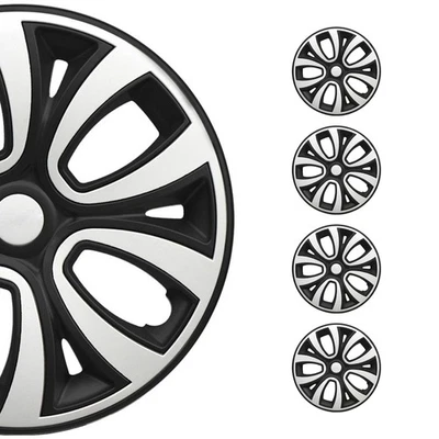 15" Wheel Covers Hubcaps R15 for Chevrolet Colorado Black Matt White Matte - Image 1 of 4