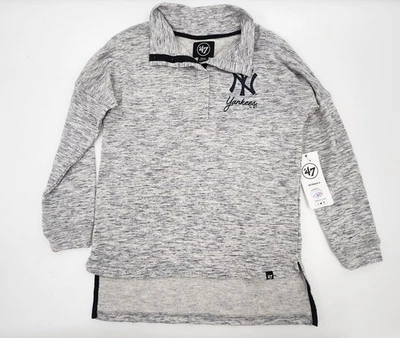 NUEVO '47 Marca Mujer New York Yankees Haze Pullover Gris Talla S Pequeño Foto 1 de 4