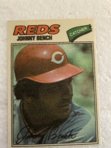 1977 Topps Cloth Sticker Johnny Bench FREE SHIPPING - Picture 1 of 2