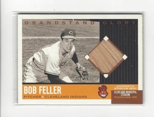 2002 Topps Heritage Grandstand Glory Bob Feller Stadium SEAT Relic Indians - Picture 1 of 2