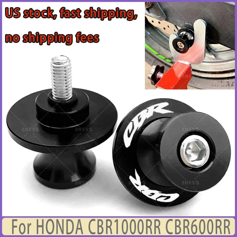 Black -M8 For HONDA CBR1000RR CBR600RR Motorcycle Swingarm Spools Sliders Screws Foto 1 de 1