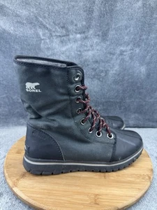 Sorel Cozy 1964 Winter Boot Womens Size 7.5 Black Snow Outdoors Canvas Lined - Picture 1 of 12