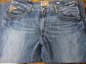 ARIAT Jeans Mens M3 Loose Fit Straight Jeans Denim Blue 40 x 32 - Picture 1 of 6