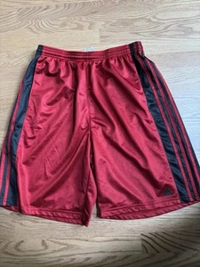 Adidas Basketball Shorts Dazzle Men’s Size Large With Pockets Red / Black - Picture 1 of 9