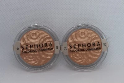 Sephora Colorful Luminizer Powder Pair Lot 2 in 01 Glitz Gold 3.5g .12z each NEW - Image 1 of 4