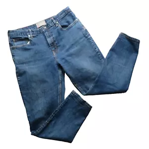 Everlane Jeans Dark Wash High-Rise Skinny Tapered Leg Ankle Denim Women's 32X27 - Picture 1 of 11