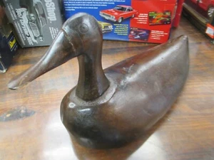 Vintage Wooden Carved Duck Decoy - 12 1/2" - Picture 1 of 3