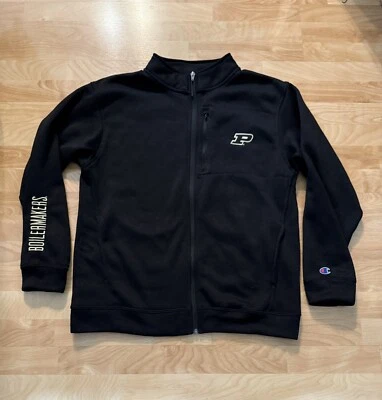Champion Purdue Boilermakers 全拉链夹克黑色 L 码 — 第 1/4 张图片