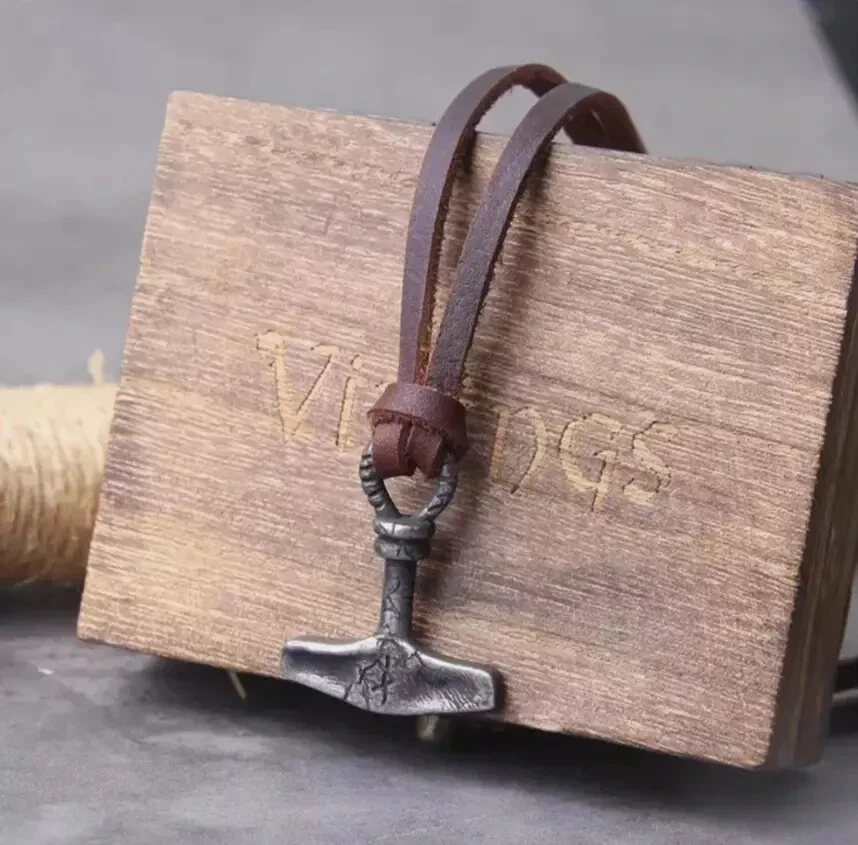 Men's Norse Odin Viking Thor Hammer Mjolnir Pendant Necklace (Stainless Steel) - Image 1 of 1