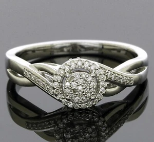 925 Silber Ring mit Diamanten Gr. 7. / 3,1gr #1594 - Bild 1 von 7