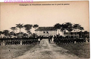 CP3004 - CARTE POSTALE COMPAGNIE DE TIRAILLEURS ANNAMITES SUR LE PIED DE GUERRE - Picture 1 of 2