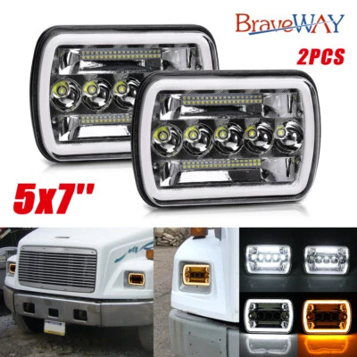 Faro LED DRL Hi-Lo para Freightliner FL50 FL60 FL70 FL80 MT35 MT45 7x6"" 5x7 Foto 1 de 4