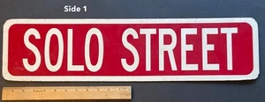 SOLO STREET Double Sided Aluminum Sign 24” x 6” Man Cave, Recording Studio, Etc - Picture 1 of 6