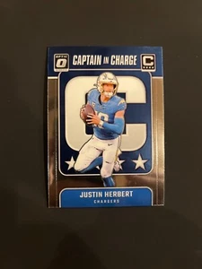 2024 Donruss Optic Justin Herbert Captain In Charge Los Angeles Chargers #7 - Picture 1 of 2