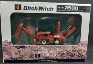 Ditch Witch Model 3500 With A222 Backhoe Attachment 1/43  Scale promo Model