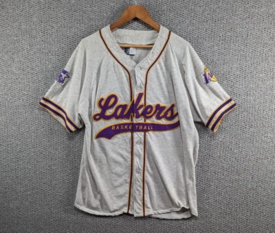 STARTER Los Angeles Lakers Vintage 90's NBA Basketball Button Up Shirt Jersey XL - Image 1 of 4