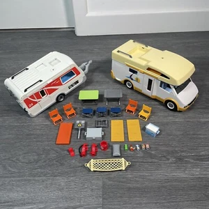 Playmobil Summer Fun Family Caravan 5434 Camper Van 5928 Extras -Incomplete Sets - Picture 1 of 21