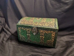 GBC Belgien Metall/Zinn verriegelt Schmuckschatulle, grün & gold geprägter Akzent gebraucht - Bild 1 von 22
