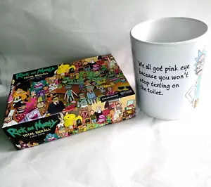 RICK & MORTY Total RickAll Card Game & Rick Coffee Cup Lot - Picture 1 of 10