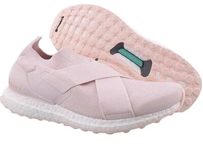 adidas Ultraboost DNA Slip On Laceless Primeblue White Pink Running Shoes Womens - Image 1 of 2