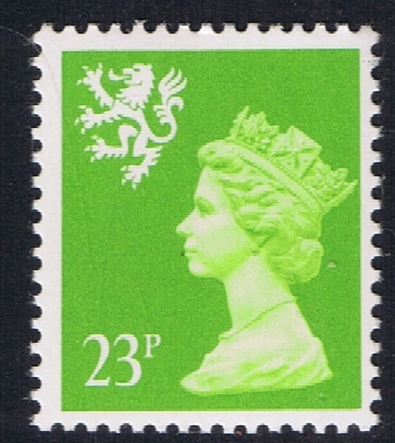 GB SG S67 MNH MINT Scotland 23p Bright Green  PP Regional Machin Definitive - Image 1 of 1