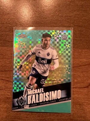 Michael Baldisimo 2022 Topps Chrome MLS Aqua X-Fractor Rookie RC Refractor /299 - Image 1 of 2