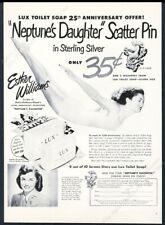 1949 Esther Williams diving photo Lux soap vintage print ad