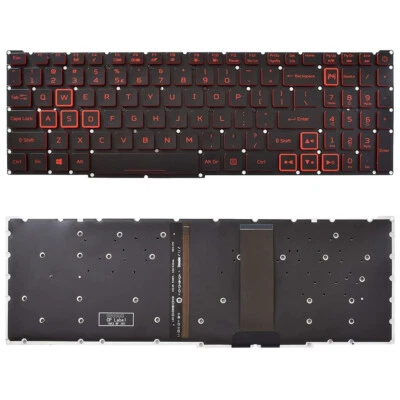 Teclado retroiluminado rojo para Acer Nitro 5 AN515-43 AN515-54 AN517-51 AN517-52 EE. UU. Foto 1 de 4