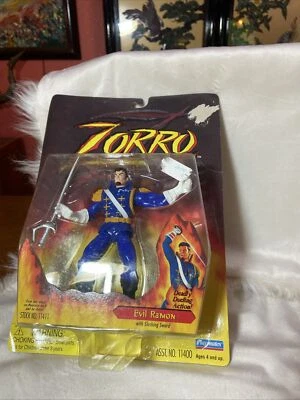 Figura de acción Playmates Zorro Evil Ramon 1997 con espada cortante Foto 1 de 4