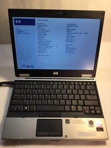 HP Elitebook 2530P 12" Laptop Intel Core 2 Duo CPU 1.86 GHz - -MZ - Picture 1 of 6