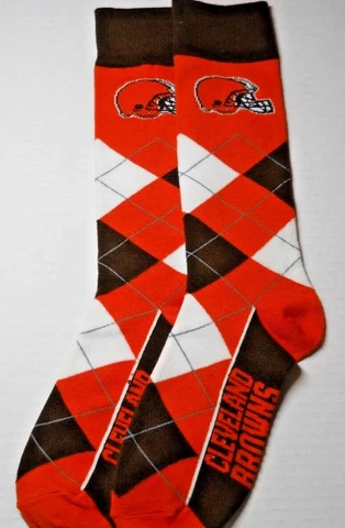 Cleveland Browns Argyle Unisex Crew Cut Socks - One Size Fits Most Cover