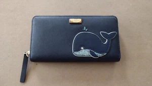 Kate Spade Leder marineblaue Walgeldbörse - Bild 1 von 9