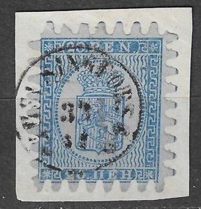 Coat Of Arms 20p Helsingfors 1868? Finland Stamp Serpent Intact Used Stamp 1866 - Picture 1 of 1