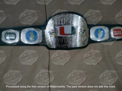 Cinturón Campeonato NFL Miami Hurricanes Adulto Talla 2mm Latón Foto 1 de 4