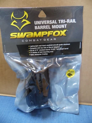 Zorro de pantano para rieles Picatinny & Weaver MONTAJE DE BARRIL TRI-RAIL se adapta a 0,75" y 0,625 Foto 1 de 4