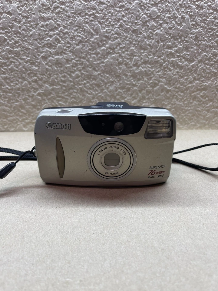 Canon Sure Shot 76 Zoom Date 35mm Point & Shoot Film Camera *untested* For Parts - Image 1 of 4