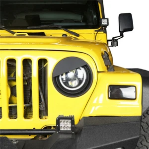 Pair Angry Bird ABS Round Headlight Bezels Trim Cover For Jeep Wrangler TJ 97-06 - Picture 1 of 11