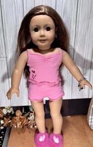 American Girl Truly Me Puppe, 18 Zoll, bereit für eine Übernachtung, 2013, braune Haare/Augen - Bild 1 von 20