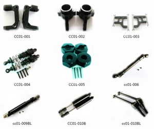 Aluminum Alloy metal Upgrade CNC Parts Fit For 1/10 Tamiya CC01 4WD RC Car black - Picture 1 of 25