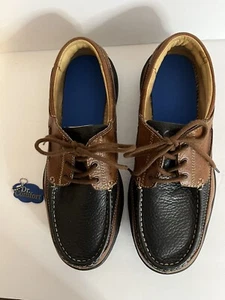 Dr. Comfort ~ "PATRICK" ~ #8560 ~ Chestnut/Black Boat Shoe ~ Size 11 1/2 Wide - Picture 1 of 15