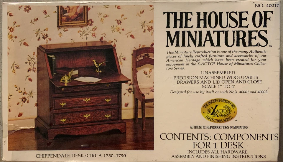 X-ACTO House of Miniatures 40017 Chippendale Desk