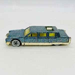 Vintage Hot Wheels 1990 Blue Sparkle Glitter Limousine Limo Cadillac 90s - Picture 1 of 7