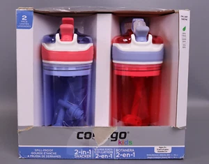 Contigo Kids 2-in-1 Snack Hero Tumbler Featuring 4oz Purple & Pink – 2 Pack - Picture 1 of 4