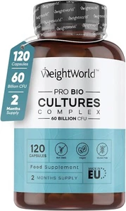 Bio Cultures Complex 60 Billion CFU 120 Capsules Active Strain for Gut Health - Picture 1 of 5