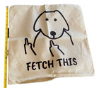 Throw Pillow Cover - Funny Dog Fetch This Finger - Fits Sizes Up To 20" X 20"