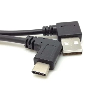 Short 25cm 90 Degree Angled USB3.1 Type C Male USB-C To Usb2.0 A Male Data Cable - Image 1 of 4