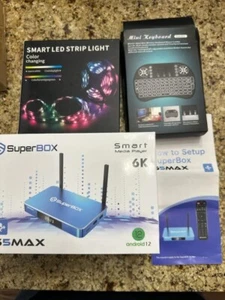 SuperBox S5 max / Mini Keyboard / Smart Led Strip Light - Set / Sealed / New - Picture 1 of 4
