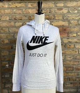 Nike Just Do It Cropped Graphic Hoodie 909716-051 Size Small - Picture 1 of 9